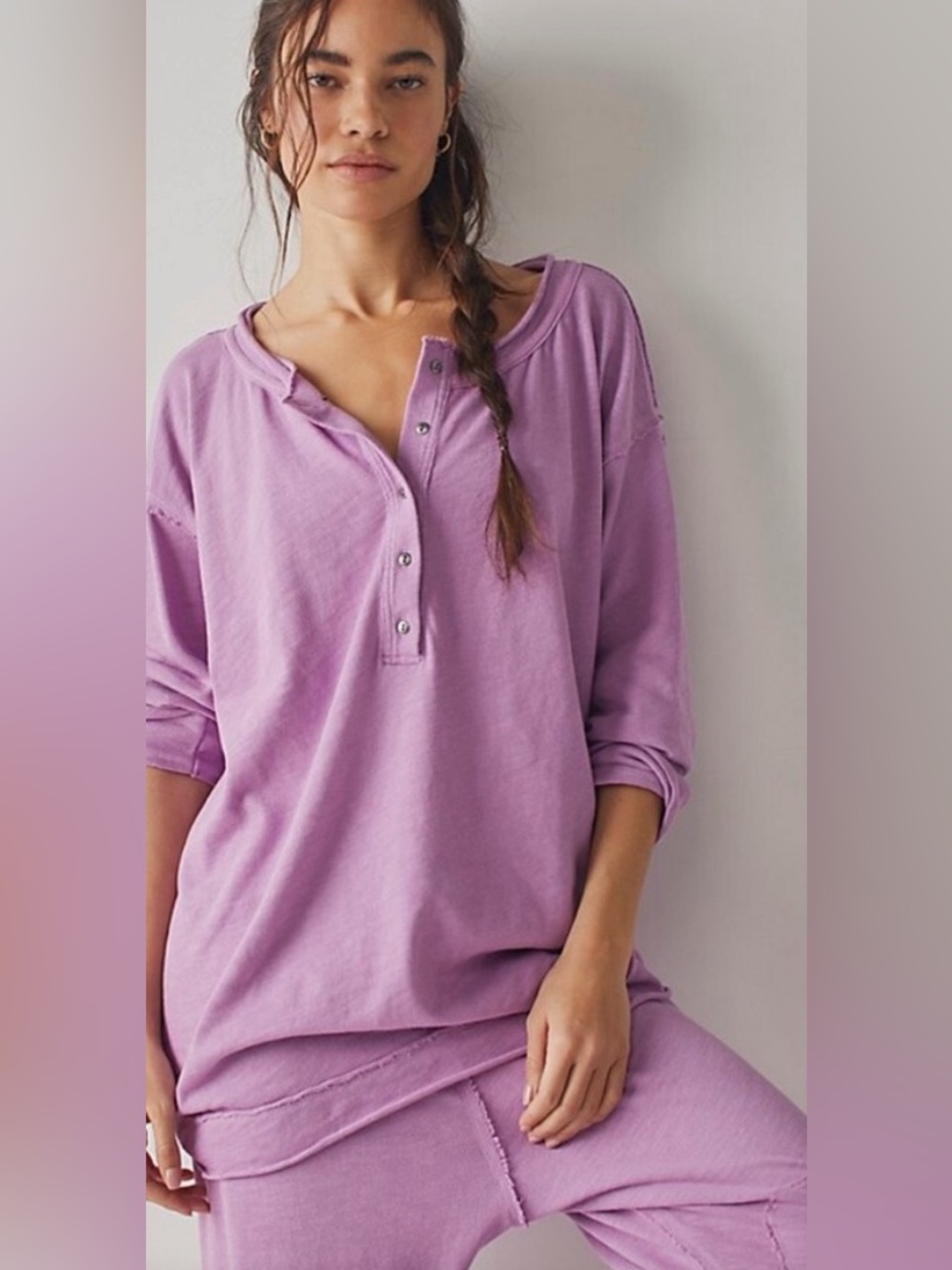 Free People Organic Cotton Pullover by Intimately  NWOT Size S